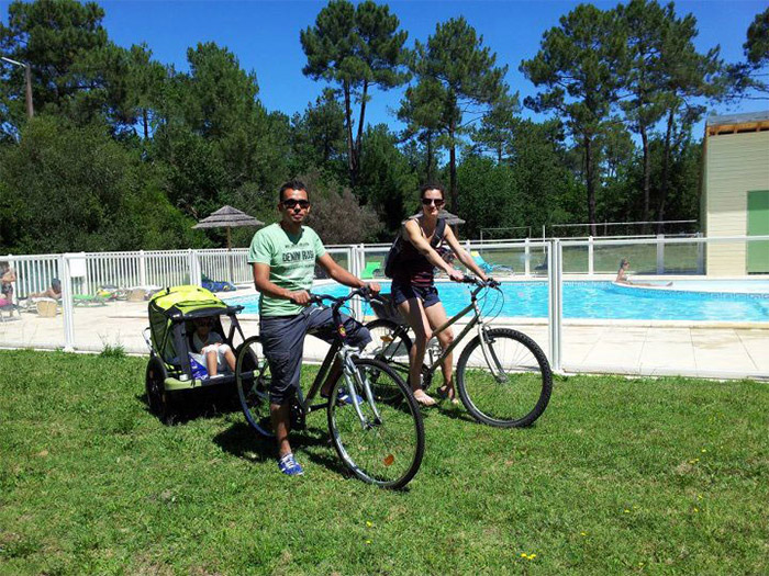 camping proche des pistes cyclables location vélos carcans